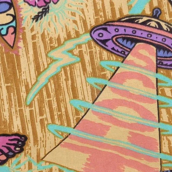 Scout Italy Cinch Drawstring Backpack Psychedelic Ocean Narwhal Squid Pool Bag - Picture 9 of 15